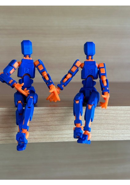 Titan 13 - Lucky 13 Oynar Eklemli Robot Figür Seti Ikizler (Mavi-Turuncu 2'li Set) fırsatları