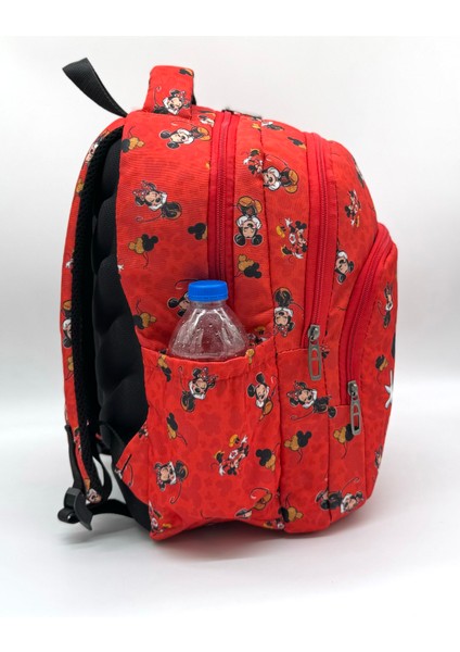 Ilkokul Çantası Karakter Baskılı Ortopedik 3'lü Takım Kız Çocuk Kırmızı Ilk Okul Çantası modelleri