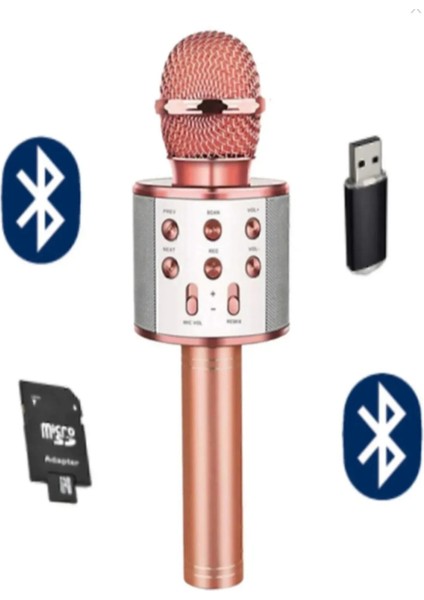 Bluetooth Karaoke Mikrofon Rose Gold