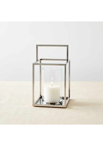 Çerçeveli Mumluk, Nikel Kaplama Minimalist Tasarım