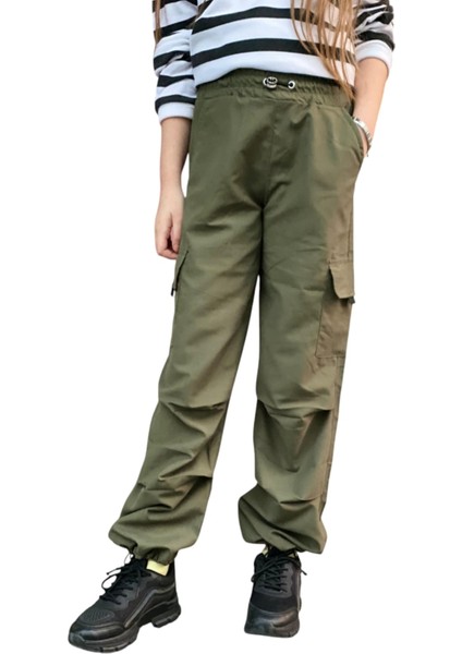 Kız Çocuk Kargo Cepli Paraşüt Pantolon 12126 fiyatları