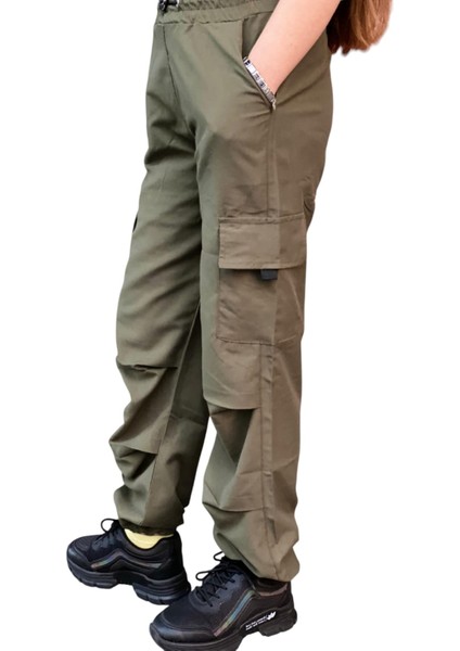 Kız Çocuk Kargo Cepli Paraşüt Pantolon 12126 fırsatları