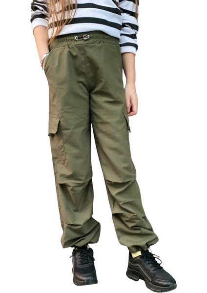 Kız Çocuk Kargo Cepli Paraşüt Pantolon 12126 indirimleri