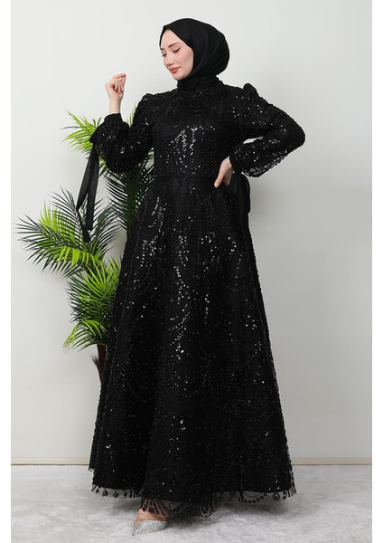 Aymira Tesettür Abiye Siyah fırsatları