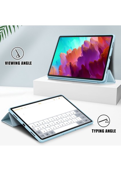 Lenovo Tab P12 12.7 /P12 Pro 2. Nesil Için 3 Katlı Deri Kılıf (Yurt Dışından)
