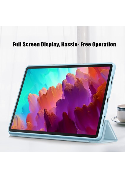 Lenovo Tab P12 12.7 /P12 Pro 2. Nesil Için 3 Katlı Deri Kılıf (Yurt Dışından)