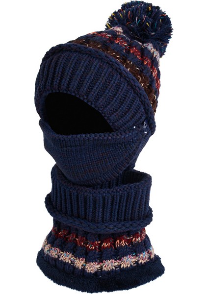 Örme Şapka, Boyun Atkısı, Maske, Sıcak ve Kalınlaştırılmış Yün Şapka (Yurt Dışından)