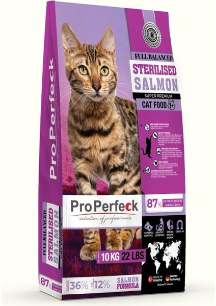 Premium Kısırlaştırılmış Yetişkin Somonlu Portakallı Kedi Maması 2 KG