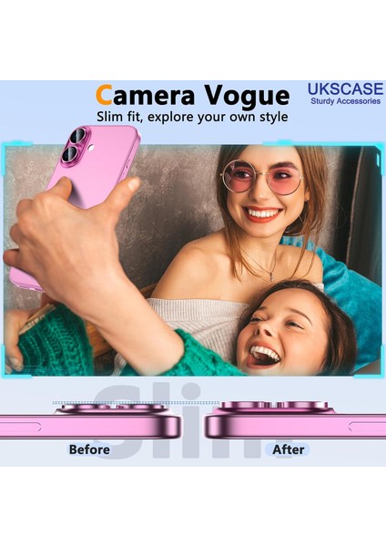 iPhone 16/16 Plus Uyumlu Kamera Lens Koruyucu Alüminyum Alaşım Cam