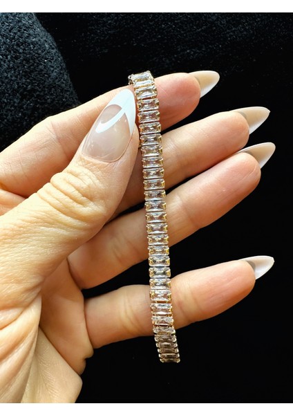 Su Yolu Rose Gold Çelik Zirkon Bileklik