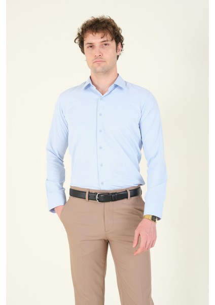 Erkek Slim Fit Gömlek Beyaz