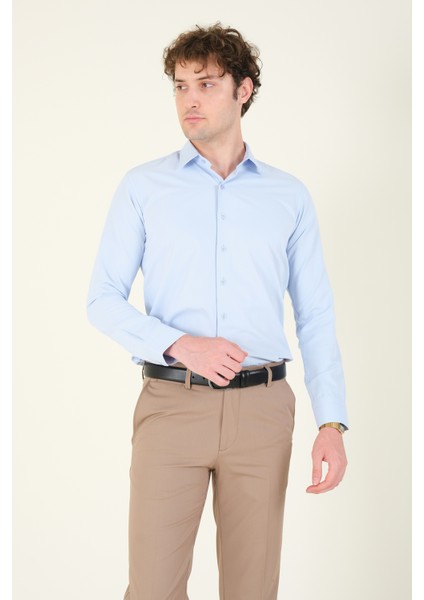 Erkek Slim Fit Gömlek Beyaz