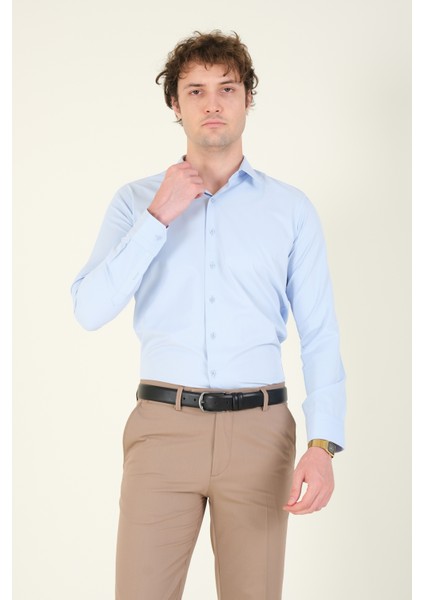 Erkek Slim Fit Gömlek Beyaz