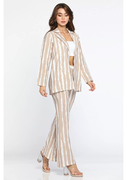 Zebra Desen Ceket Pantolon Kadın Ikili Takım fiyatları