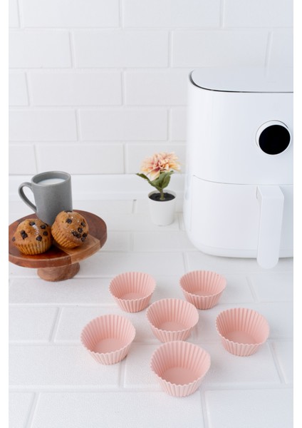 Onikiden Airfryer Yapışmaz Kek Muffin Kalıbı 6’lı - Tüm Hava Fritözleriyle Uyumlu SL33