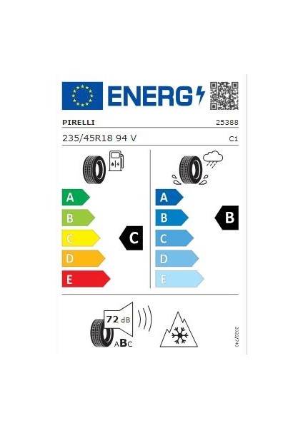 235/45R18 94V Winter Sottozero 3 S-I Oto Kış Lastiği (Üretim: 2023) fiyatları