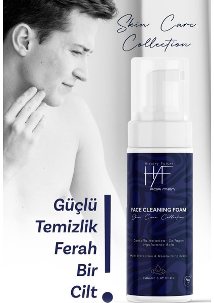 Erkek Yüz Temizleme Köpüğü Derinlemesine Temizlik Nemlendirici Etki Sabun Içermeyen Formül 150 ml fırsatları