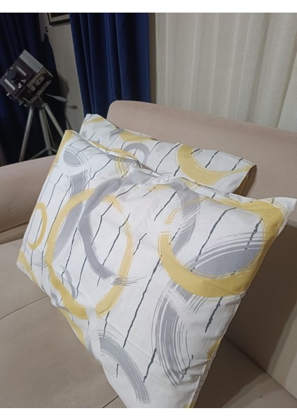Sarı-Gri Yastık Kılıfı, 2'li Yastık Kılıfı, 50 x 70 Yastık Kılıfı, Yastık Kılıfı