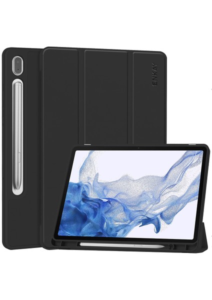 Samsung Galaxy Tab S9 Için Enkay Pu Deri Akıllı Kılıf (Yurt Dışından)
