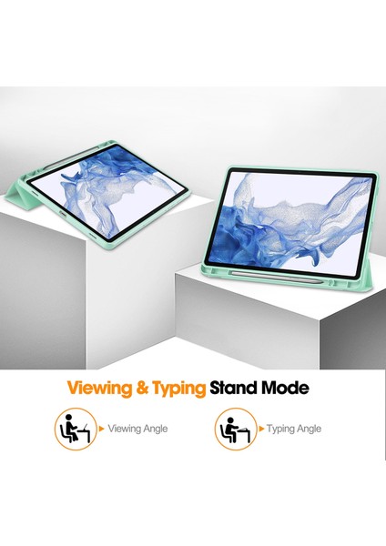 Samsung Galaxy Tab S9 Için Enkay Pu Deri Akıllı Kılıf (Yurt Dışından)