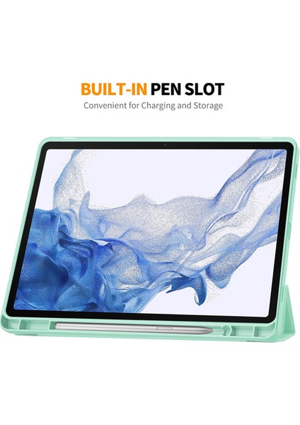 Samsung Galaxy Tab S9 Için Enkay Pu Deri Akıllı Kılıf (Yurt Dışından)