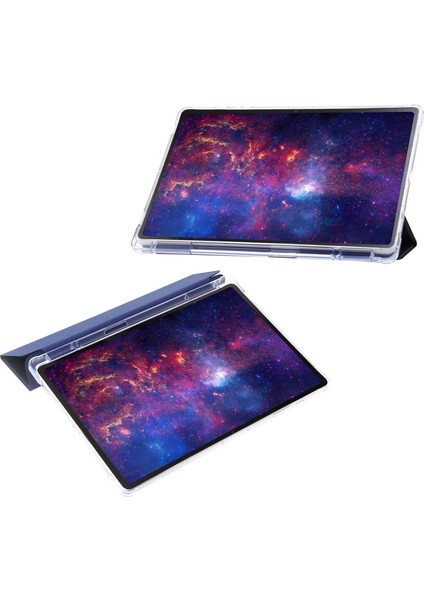 Samsung Galaxy Tab S10 Ultra Için 3 Katlı Pu Kılıf (Yurt Dışından)
