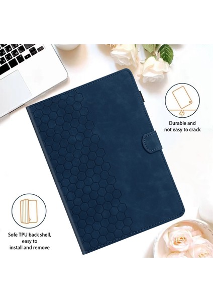 Samsung Galaxy Tab S9 / S9 Fe Için Kabartmalı Pu Kılıf (Yurt Dışından)