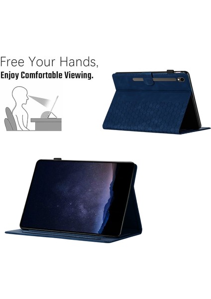 Samsung Galaxy Tab S9 / S9 Fe Için Kabartmalı Pu Kılıf (Yurt Dışından)