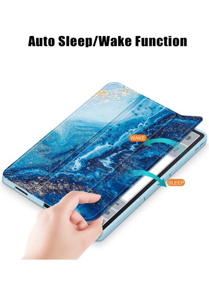 Lenovo Tab P12 12.7 /P12 Pro 2. Nesil Için 3 Katlı Deri Kılıf (Yurt Dışından)