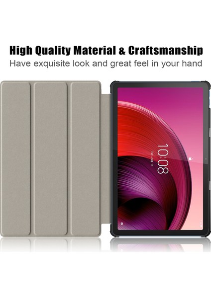 Lenovo Tab M10 5g 10.6 Için Deri Akıllı Tablet Kılıfı (Yurt Dışından)