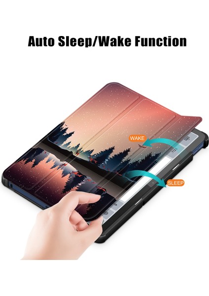 Lenovo Tab M10 5g 10.6 Için Deri Akıllı Tablet Kılıfı (Yurt Dışından)