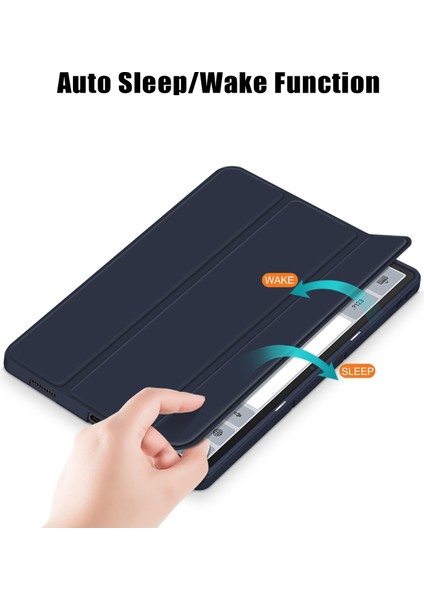 Lenovo Tab P12 12.7 /P12 Pro 2. Nesil Için 3 Katlı Deri Kılıf (Yurt Dışından)