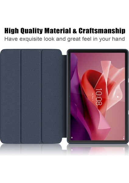 Lenovo Tab P12 12.7 /P12 Pro 2. Nesil Için 3 Katlı Deri Kılıf (Yurt Dışından)