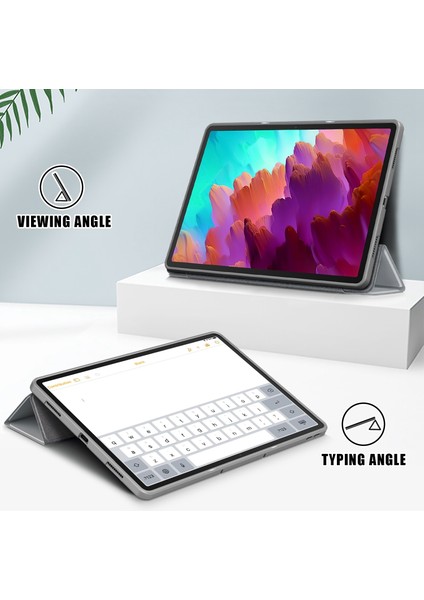 Lenovo Tab P12 12.7 /P12 Pro 2. Nesil Için 3 Katlı Deri Kılıf (Yurt Dışından)