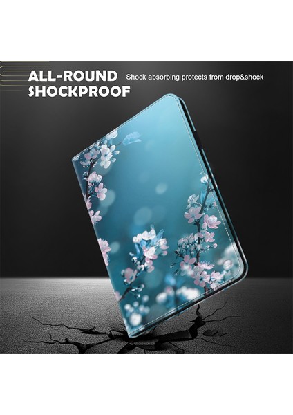 Lenovo Tab M8 4. Nesil Için Boyalı Deri Kılıf (Yurt Dışından)