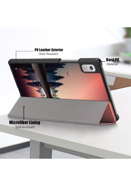 Lenovo Tab M9 TB-310FU Için Deri Akıllı Tablet Kılıfı (Yurt Dışından)