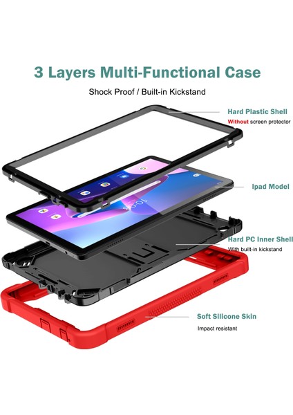 Lenovo Tab M10 3. Nesil / TB328 Için Silikon Hibrit Pc Kılıfı (Yurt Dışından) modelleri