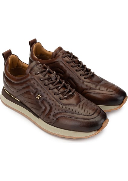 Erkek Hakiki Deri Kahverengi Sneakers & Spor Ayakkabı 383 5960 Erk Ayk SK24-25 Kahve Slvr fiyatları