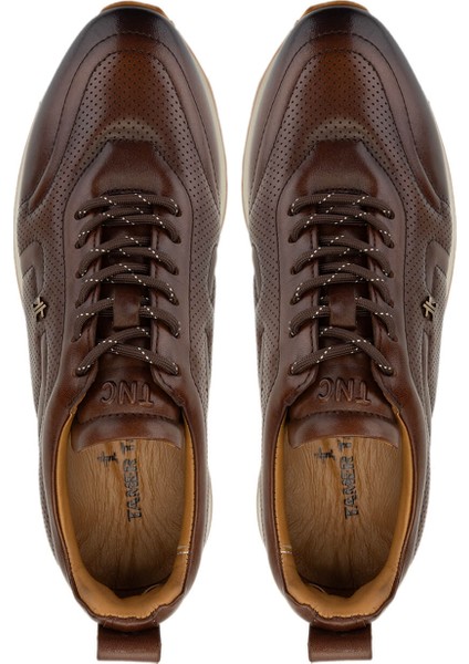 Erkek Hakiki Deri Kahverengi Sneakers & Spor Ayakkabı 383 5960 Erk Ayk SK24-25 Kahve Slvr indirimleri