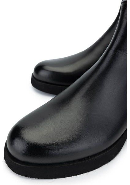 Erkek Siyah Deri Casual Bot 987 133K Erk Bot SK24-25 Sıyah Dr modelleri