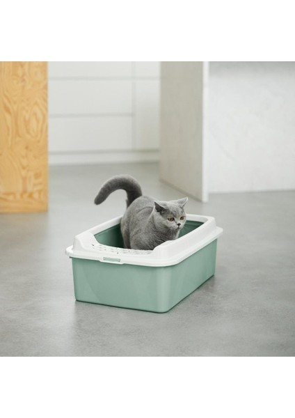 Eco Bonnie Orta Boy Kedi Tuvaleti - Çevre Dostu, Yüksek Kenarlı ve Kolay Temizlenebilir