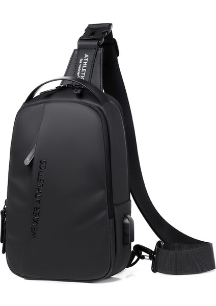X313 Erkek Göğüs Çantası Crossbody Günlük Küçük Çanta X313 Siyah (Yurt Dışından)