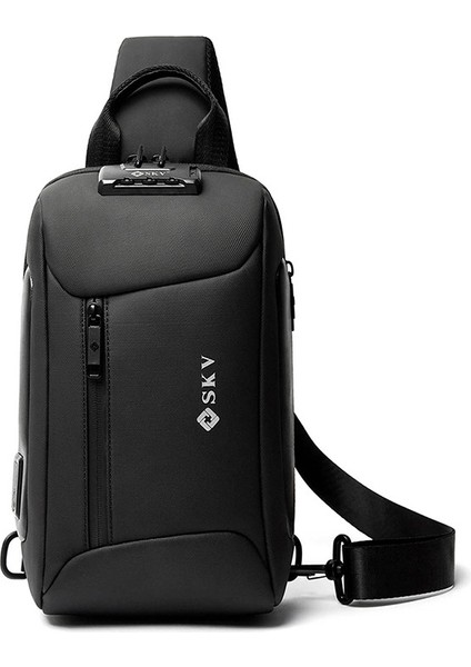 W20081 Iş Rahat Anti-Hırsızlık Erkekler Su Geçirmez Çok Fonksiyonlu Tek Omuz Crossbody Göğüs Çantası (Yurt Dışından)
