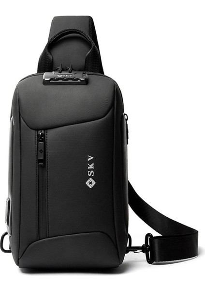 W20081 Iş Rahat Anti-Hırsızlık Erkekler Su Geçirmez Çok Fonksiyonlu Tek Omuz Crossbody Göğüs Çantası (Yurt Dışından)