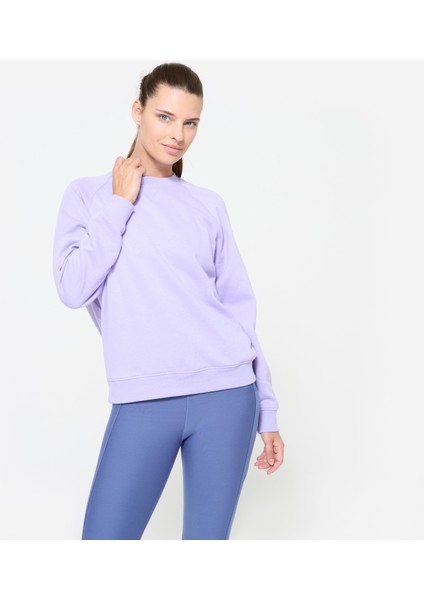 Domyos Kadın Polar Sweatshirt - Eflatun