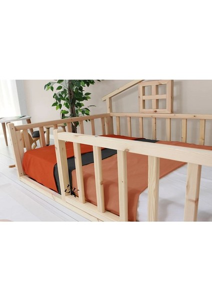 Doğal Ahşap Montessori Bebek ve Çocuk Karyolası