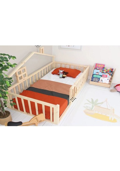 Doğal Ahşap Montessori Bebek ve Çocuk Karyolası