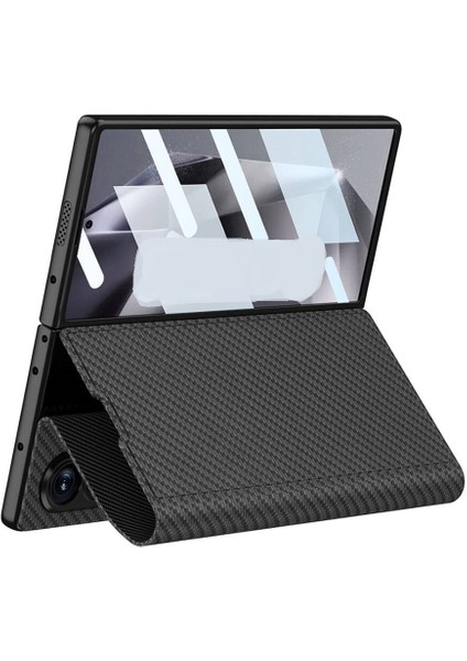 Galaxy Z Fold 6 Kılıf Karbon Fiber Tasarımlı Magnetik Tokalı Kartlıklı Kıpta Zegna Kapak fırsatları