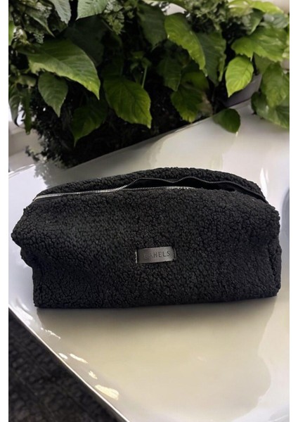 Teddy Peluş Siyah Tüm Saç Şekillendirici Için Xl Boy Çanta Seyahat Çantası