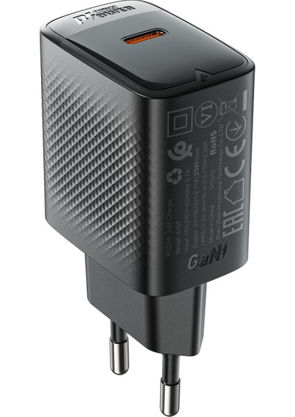 PD25W Gan Hızlı Şarj Cihazı (1xusb-C) - A104